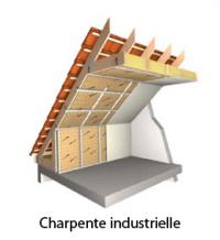 isolation toiture par l interieur charpente industrielle