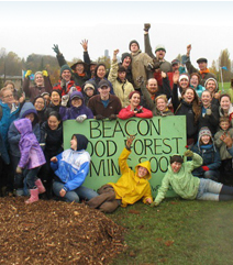 Bénévoles de la Beacon Food Forest